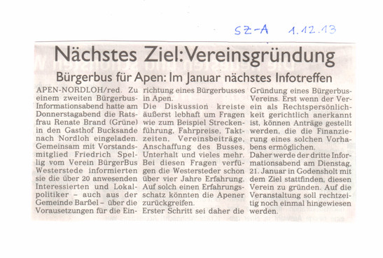 Artikel SZ-A vom 1.12.2013